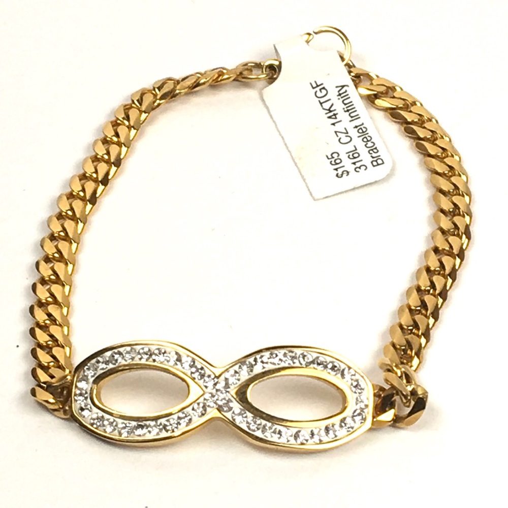 Infinity Crystal Cuban Link Bracelet Women